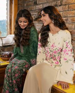 Iqra aziz and Sajal Ali together for SAPPHIRE winter collection 24