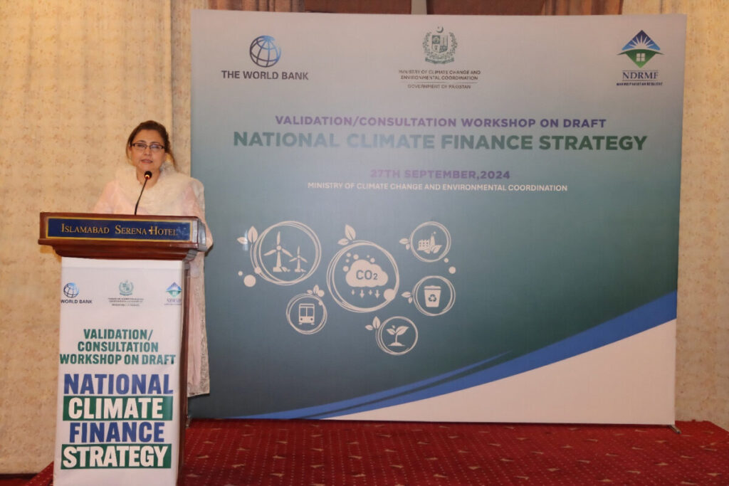 Ministry of Climate Change held Consultation Workshop on National Climate Finance Strategy in Islamabad