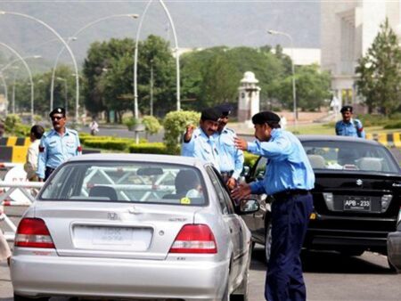 Excise Fines Tinted Cars and Unregistered Vehicles in Islamabad