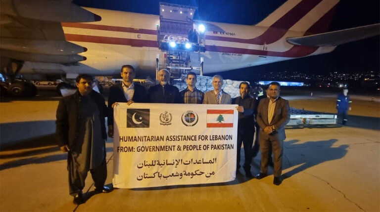 Pakistan’s 18th consignment of relief items land in Beirut