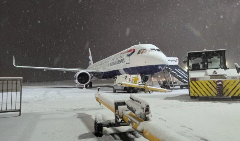 Heavy Snowfall Disrupts Air Travel and Transport Across Europe