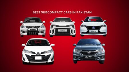 A collection of the best subcompact cars in Pakistan, showcasing their sleek designs and fuel-efficient features.