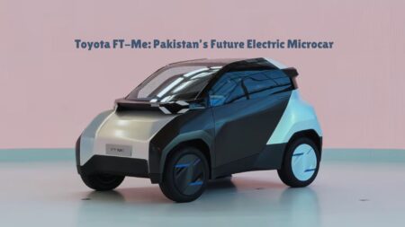 Toyota FT-Me, a compact electric microcar, designed for efficient urban mobility in Pakistan with affordability and eco-friendliness.