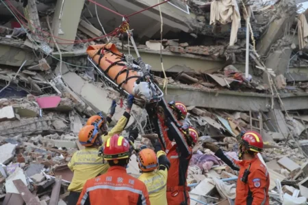 Rescuers Save Woman from Myanmar Hotel Rubble