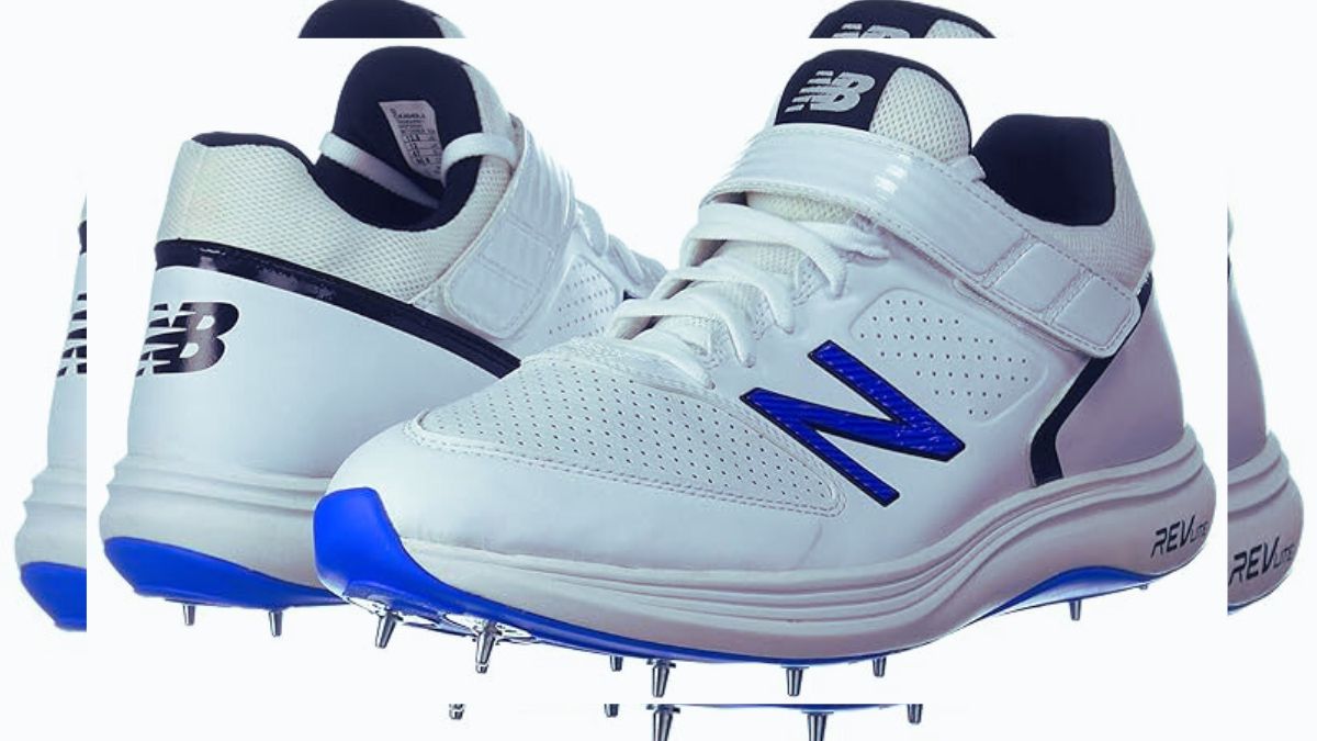 Cricket shoes on grass field showing latest prices in Pakistan 2025