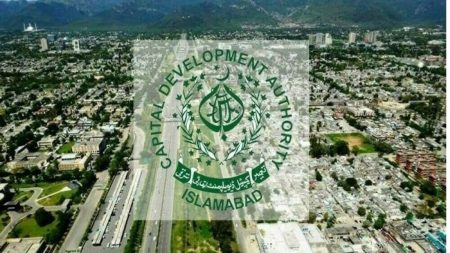 CDA: Chairman Reviews Development Work in Sectors, Park Enclave, Shaheen Chowk View of Islamabad city with conceptual designs of theme park, Ferris wheel, and cable car system approved by CDA