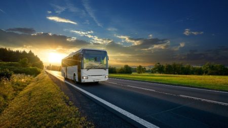 Islamabad to Murree bus on a scenic mountain road in 2025