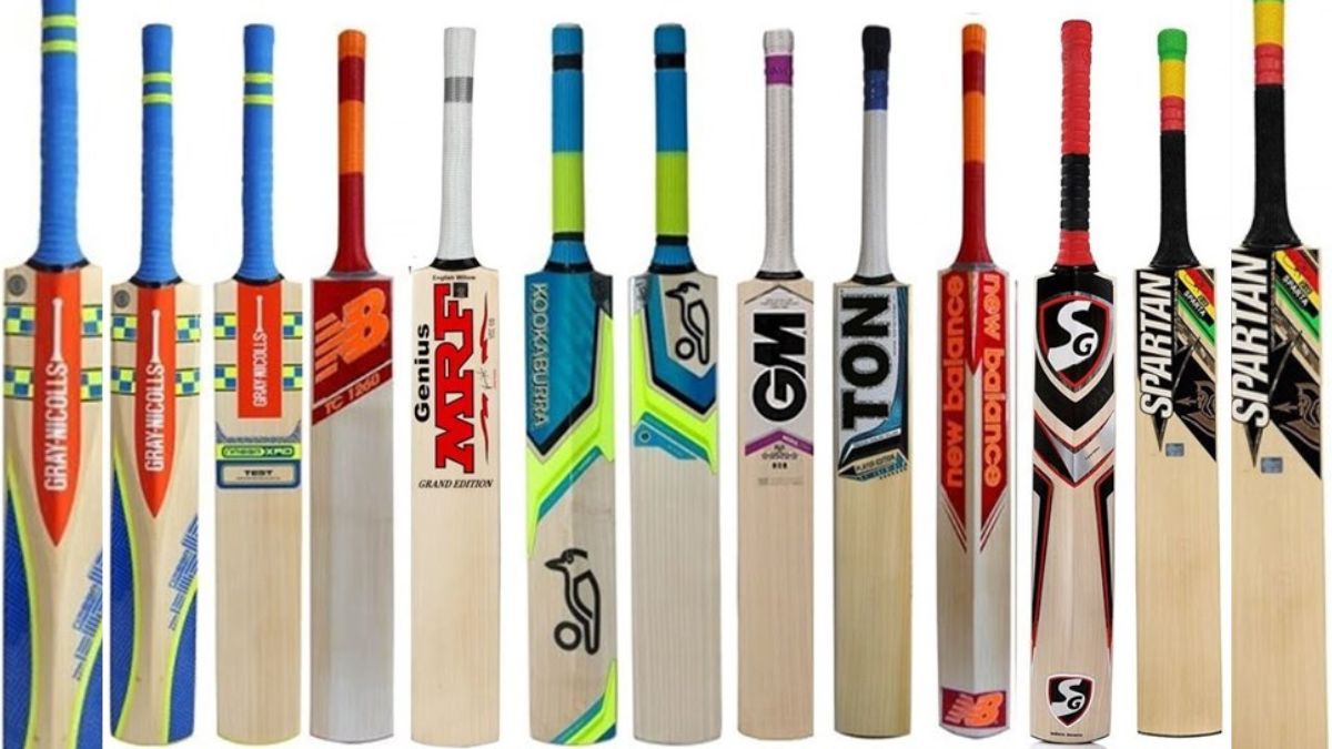 Cricket bats on display with price tags in Pakistan 2025