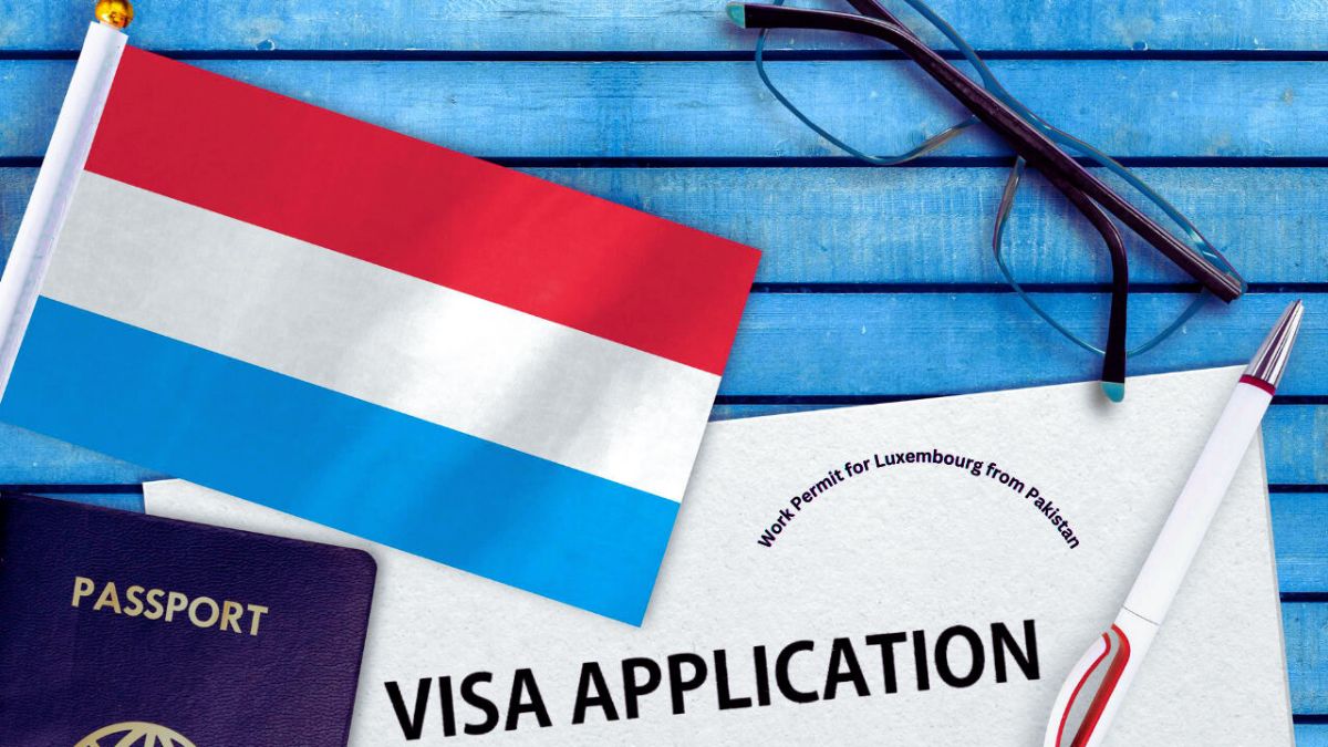 Pakistani professional applying for Luxembourg work visa in 2025 with passport and documents