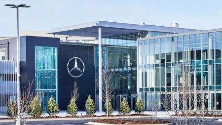 Mercedes-Benz headquarters building in Atlanta with new technology hub and job expansion in 2025
