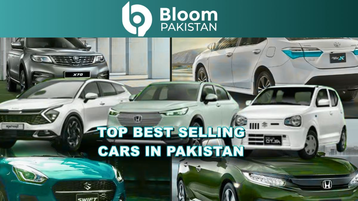 Lineup of Pakistan’s top selling cars in 2025 including Suzuki Alto, Toyota Corolla and Honda City