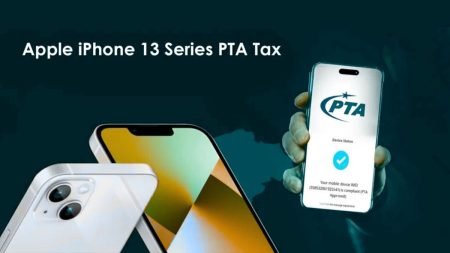 Apple iPhone 13 Pro Max with PTA tax notification for Pakistan in 2025