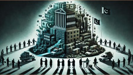 Chart showing growth in Pakistan's tax revenue with concerns over structural tax issues