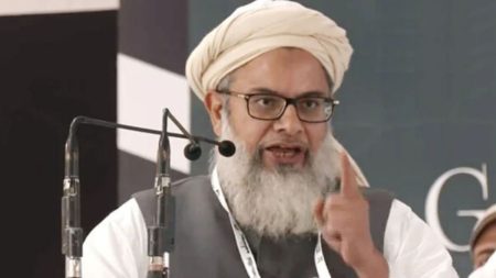 Professor Ali Khan Mahmudabad speaking at a press conference amid arrest controversy