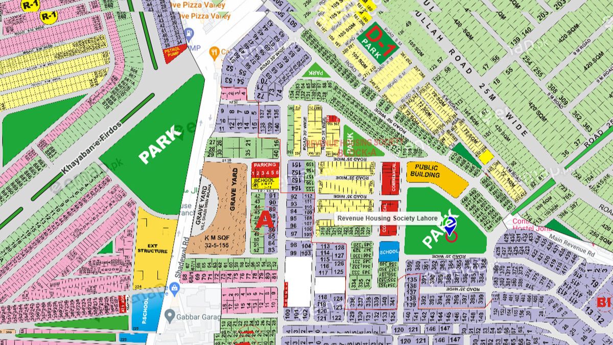 Entrance gate of Revenue Employees Cooperative Housing Society Lahore