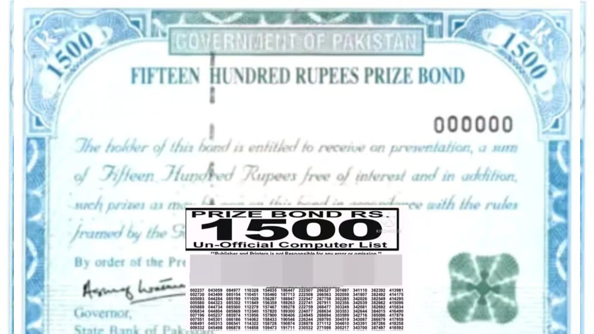 Latest Rs. 1500 Prize Bond Result May 2025 Pakistan