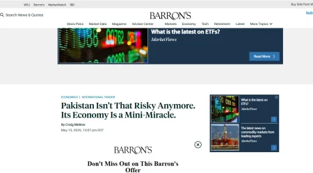 Barron’s Hails Pakistan’s Economic Turnaround as a 'Macroeconomic Miracle'