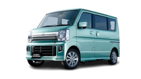 Front and side view of Suzuki Every Van 2025 model parked on the road