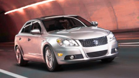 Front view of Suzuki Kizashi 2025 model in Pakistan