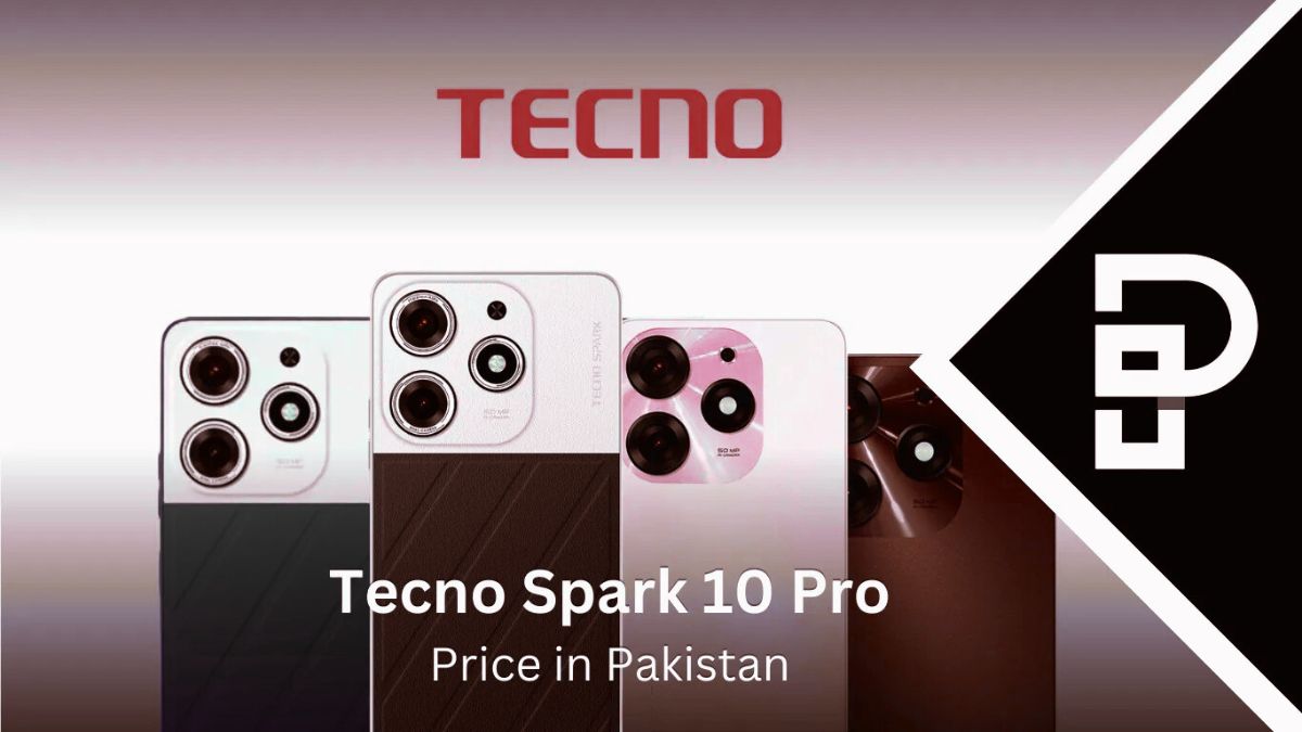 Tecno Spark 10 Pro with 6.8-inch display and dual camera, shown in blue color