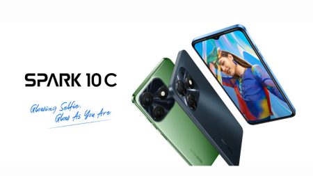 Tecno Spark 10C smartphone showing display and design, launched in Pakistan in 2025