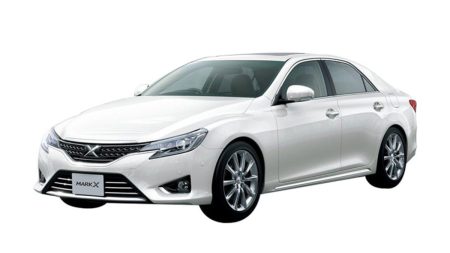Toyota Mark X luxury sedan parked in Pakistan – 2025 model with alloy wheels and sleek design