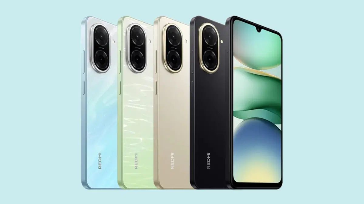 Xiaomi Redmi A5 128GB mobile phone showing front display and sleek design