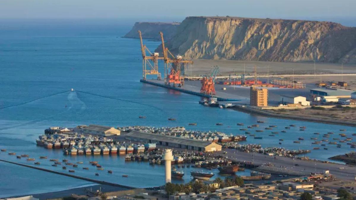 Scenic aerial view of Gwadar coastline, port, and Marine Drive in 2025