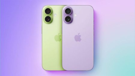Apple iPhone 17 in Sky Blue and Purple Colors - 2025 Edition