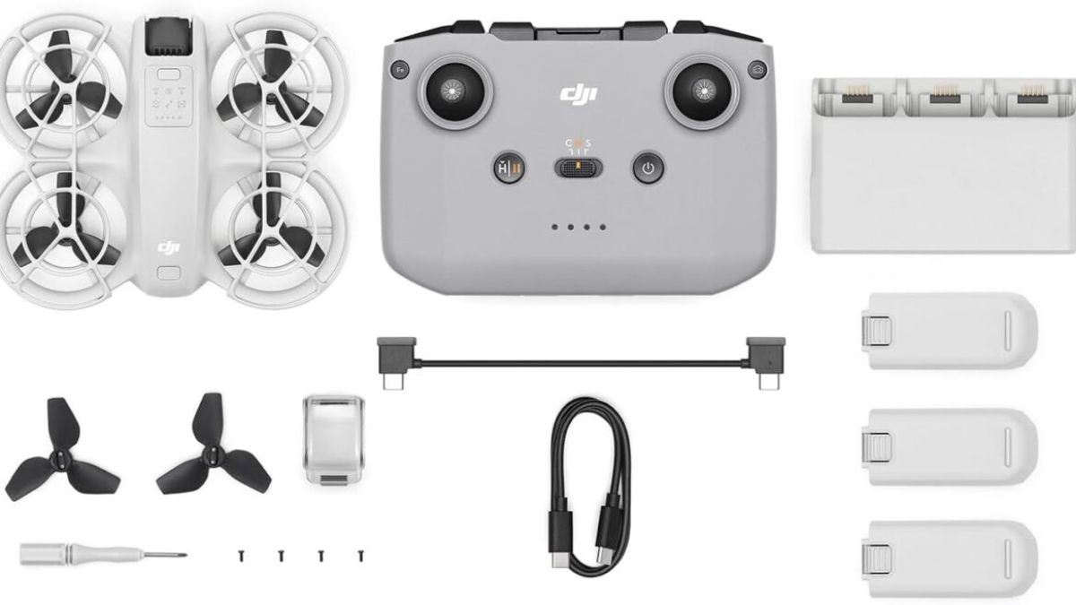DJI Neo Fly More Combo – Includes extra batteries, propellers, and 4K camera for smooth aerial shots