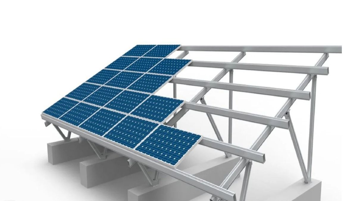 Elevated solar panel structures over farmland for dual land use