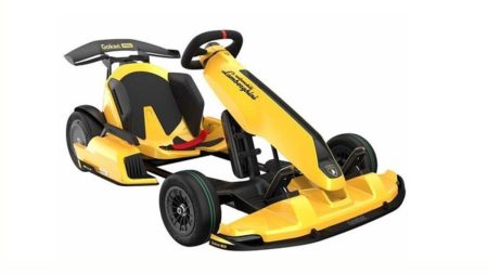 Go-karts lined up on a track in Pakistan