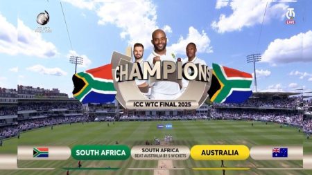 A remarkable victory. South Africa becomes World Test Champion !
