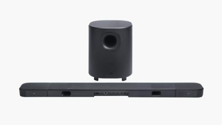 JBL Bar 1000 MK2 with wireless surround speakers and 10-inch subwoofer