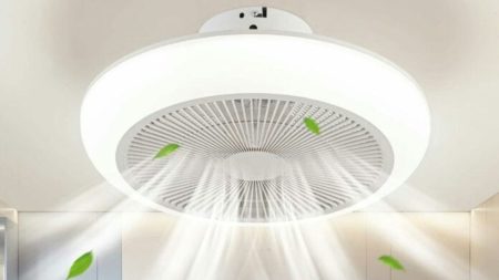 Stylish bladeless ceiling fan installed in a modern Pakistani home