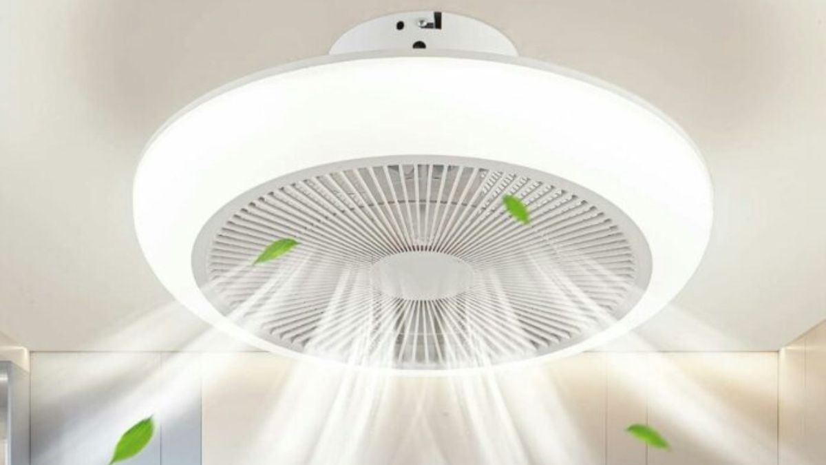 Stylish bladeless ceiling fan installed in a modern Pakistani home