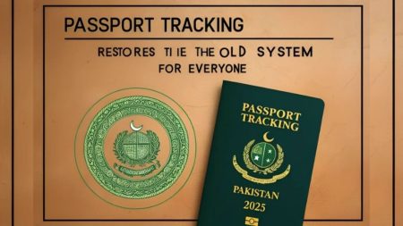 Person checking Pakistani passport application status online