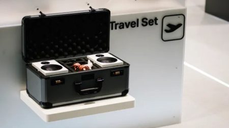 Pro-Ject Travel Set with amplifier, carbon speakers, and travel case