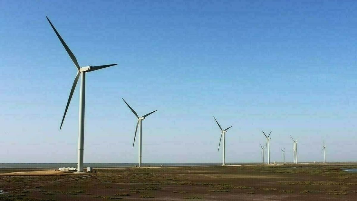 Wind turbine system installed on rooftop in Karachi, Pakistan