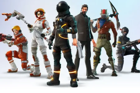 Image showing a stack of money or a check, with a subtle Fortnite game logo or character in the background, representing refunds.