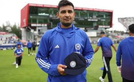 Indian fast bowler Anshul Kamboj achieved a rare milestone in domestic cricket by taking all ten wickets in a single innings.