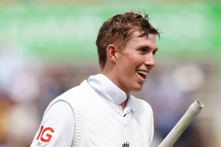 England’s Zak Crawley showed patience and strong technique on the second day of the fourth Test against India at the Old Trafford.