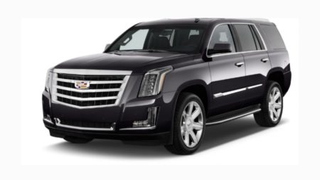 Front view of Cadillac Escalade 2025 luxury SUV in Pakistan