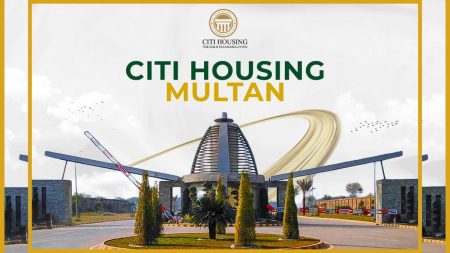Map and blocks of Citi Housing Multan 2025 showing plots and layout