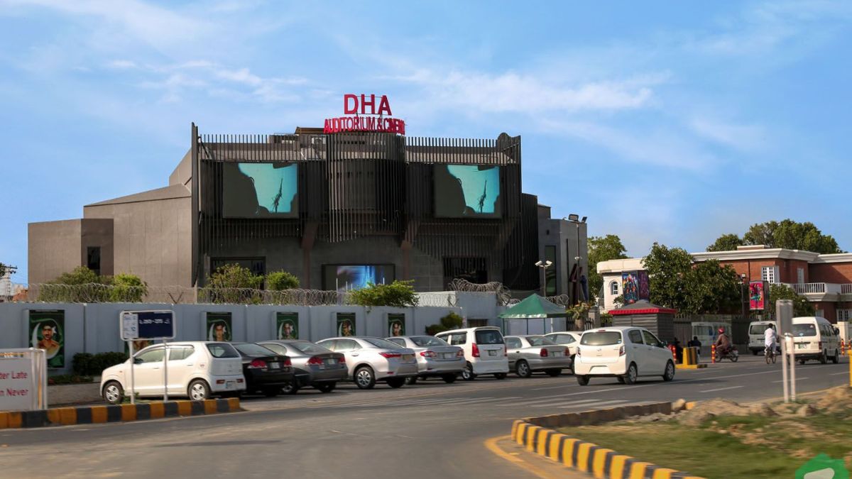 Aerial view of DHA Phase 4 Lahore showing blocks, roads, and green areas in 2025