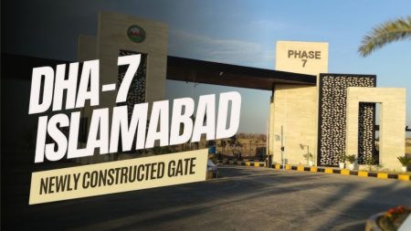 Main entrance of DHA Phase 7 Islamabad via Expressway Gate 7
