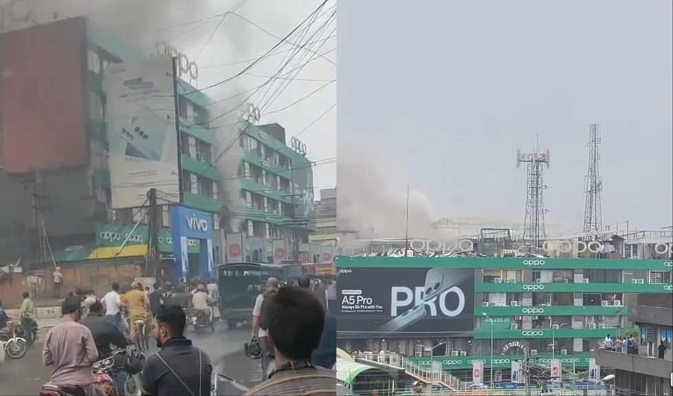 Fire Breaks Out at Lahore’s Hafeez Center Plaza
