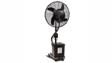 Mist fan with water spray cooling for outdoor use in Pakistan