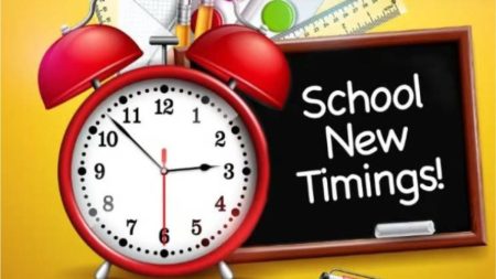 Chart showing updated Sindh school and college timings for 2025