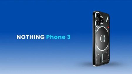 Nothing Phone 3 with Glyph Matrix LED back and triple camera setup